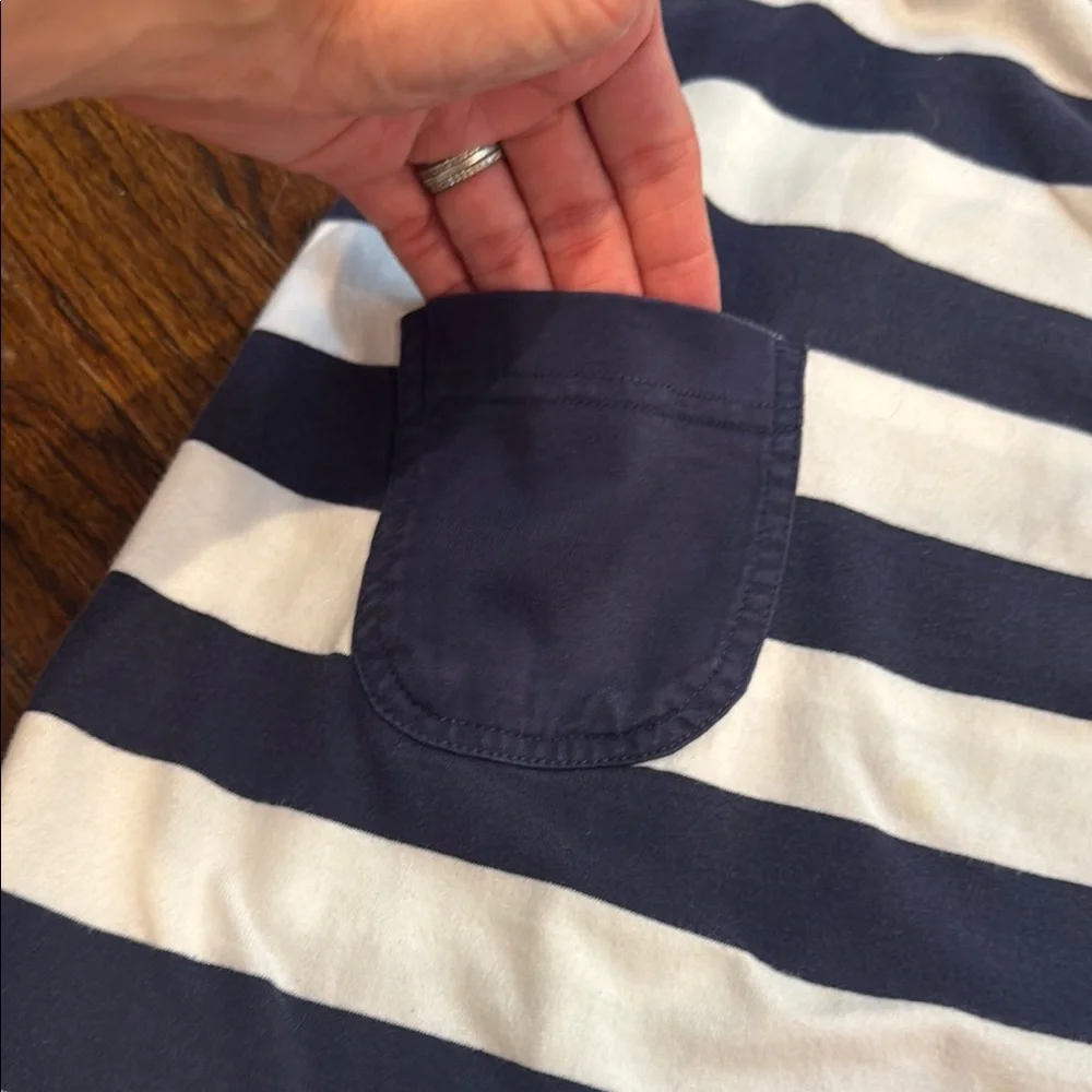 Hanna Andersson Navy & White Sleeveless Crew Neck Nautical Sundress 100% Cotton - Picture 4 of 7